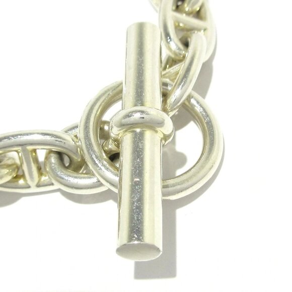 Auth HERMES Chene Dunkle MM - Silver 2******** Bracelet - Picture 4 of 5